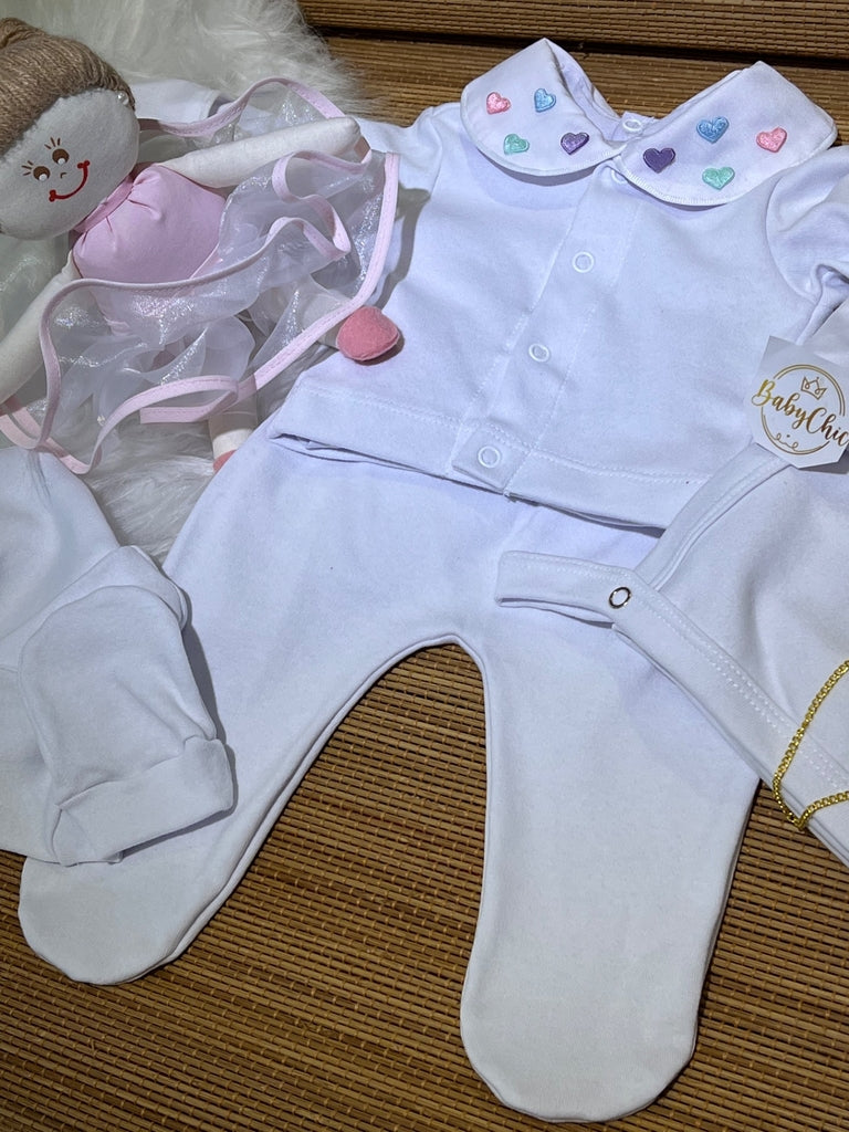 Kit saída maternidade Laís em fio egípcio