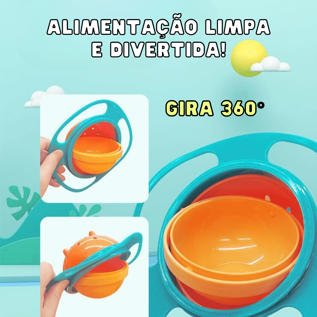 Tigela Giratória 360° - Anti-Derramamento