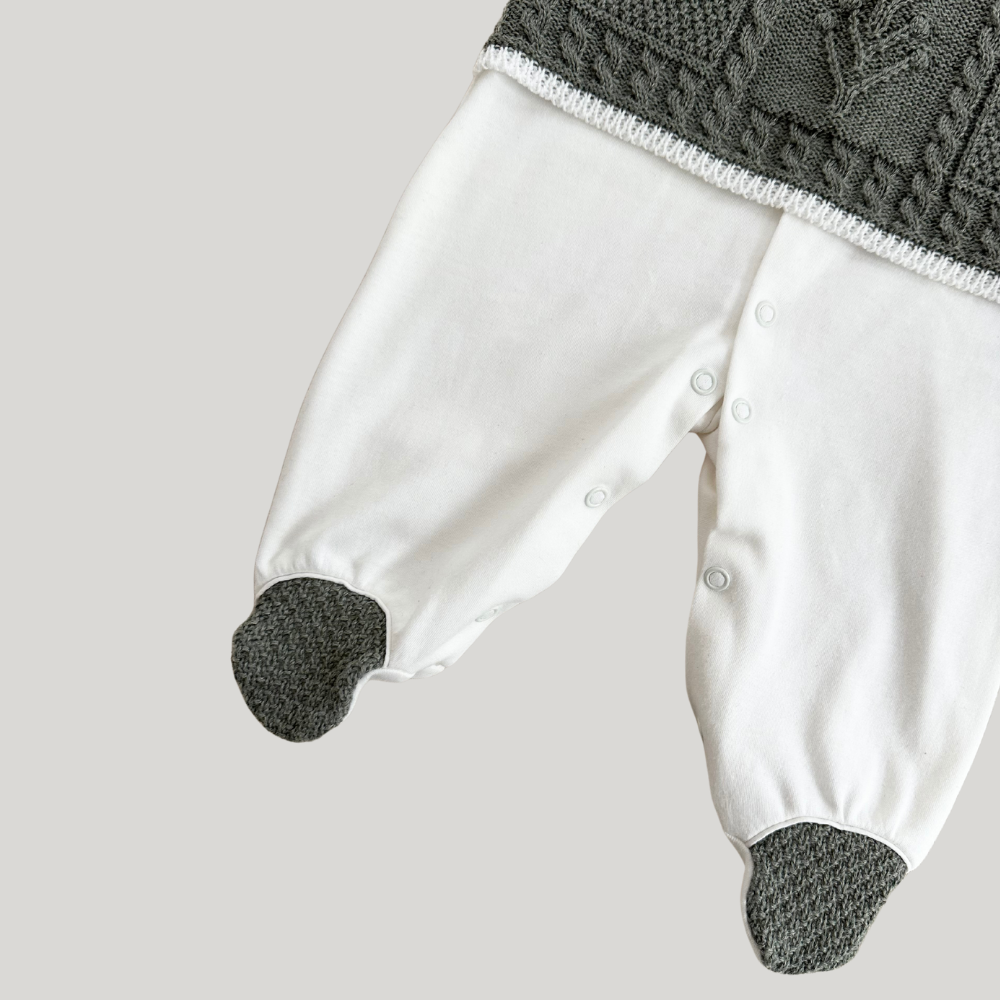 Kit Saída Maternidade 2 Peças Tricot Nature Green