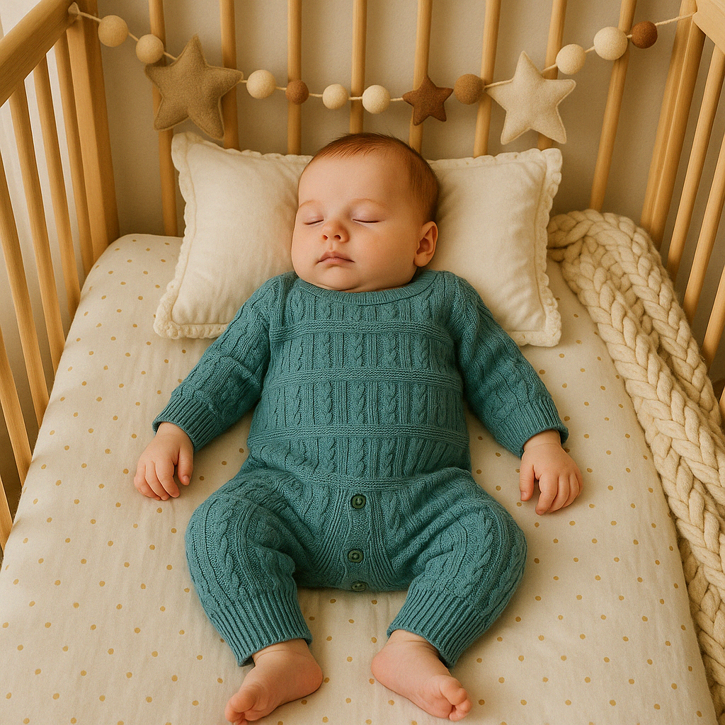 Macacão Bebê Tricot Versalhes Verde Menta