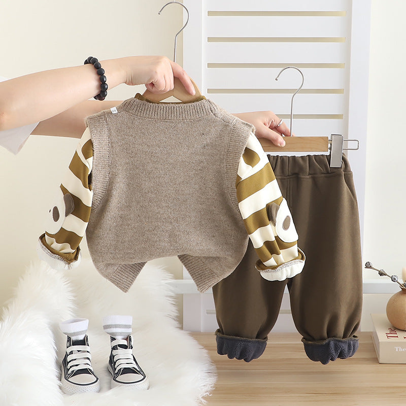 Conjunto Infantil Masculino Inverno 3 Peças Urso