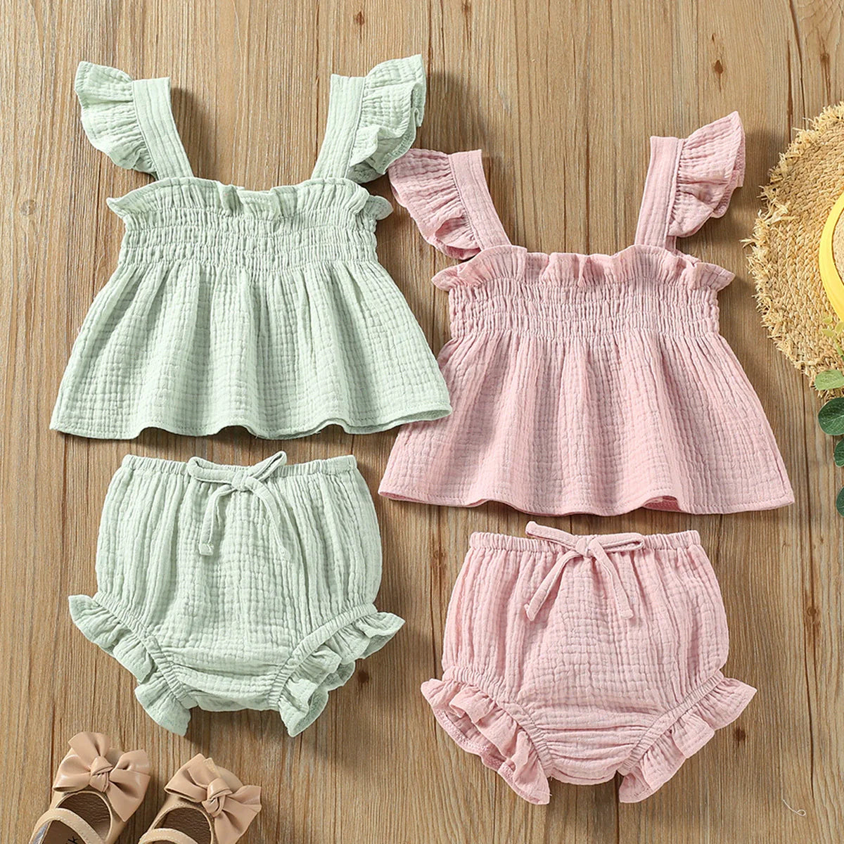 Conjunto Infantil Feminino Verão Babadinhos