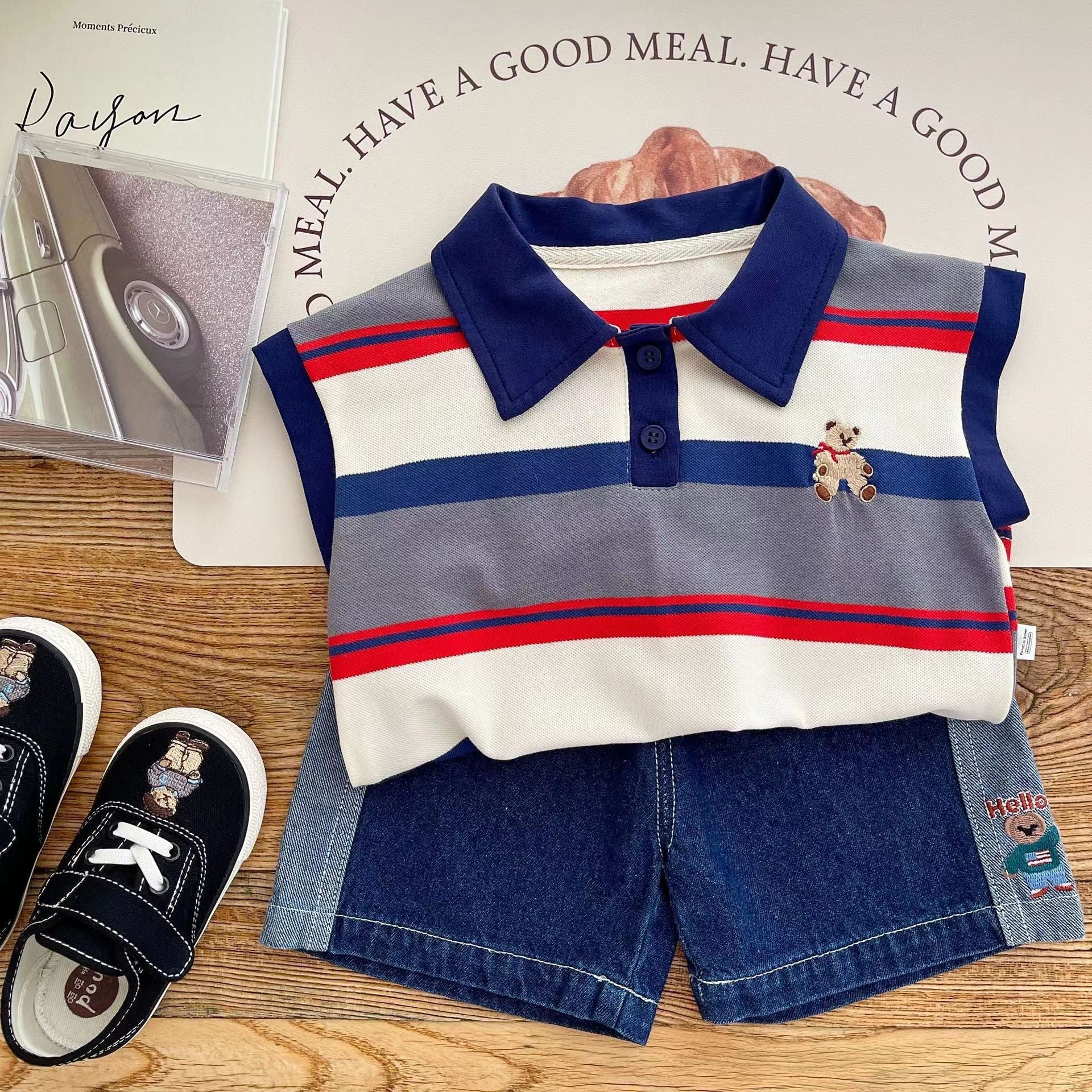 Conjunto Infantil Masculino Lístras Ursinho