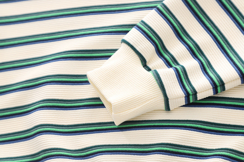 Conjunto Infantil Jardineira Arco íris Jeans e Lístras