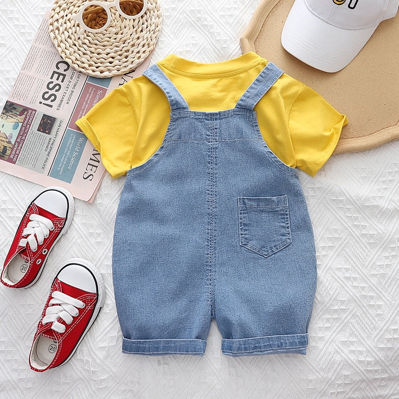 Jardineira Infantil Leãozinho Botões