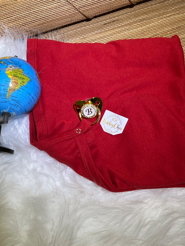 Manta em fio egípcio com prendedor de chupeta