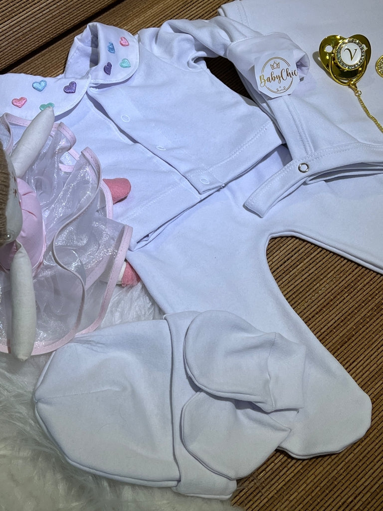 Kit saída maternidade Laís em fio egípcio