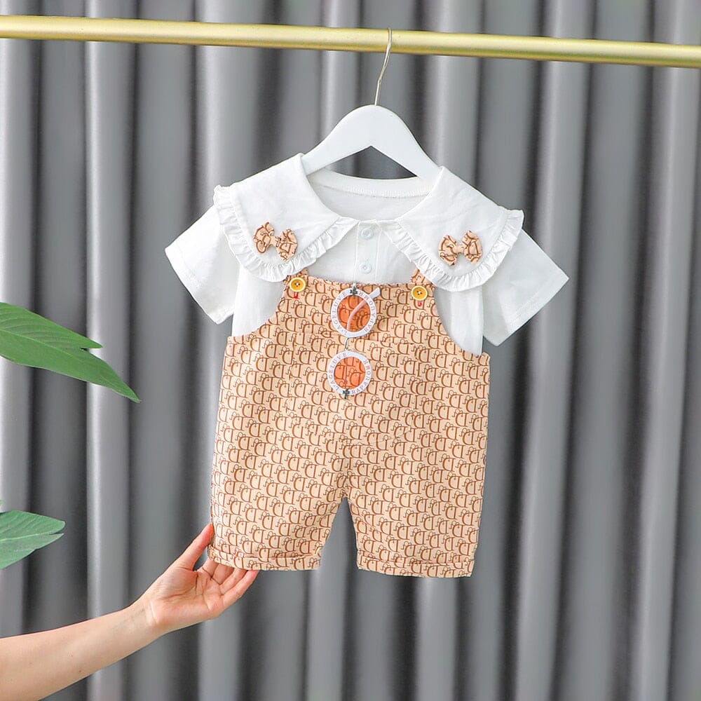 Conjunto Infantil Feminino Gola Lacinho