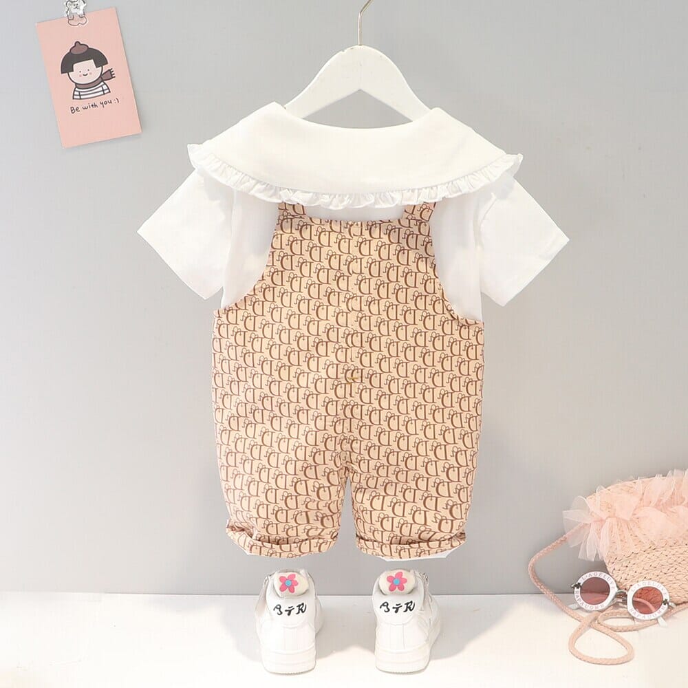 Conjunto Infantil Feminino Gola Lacinho