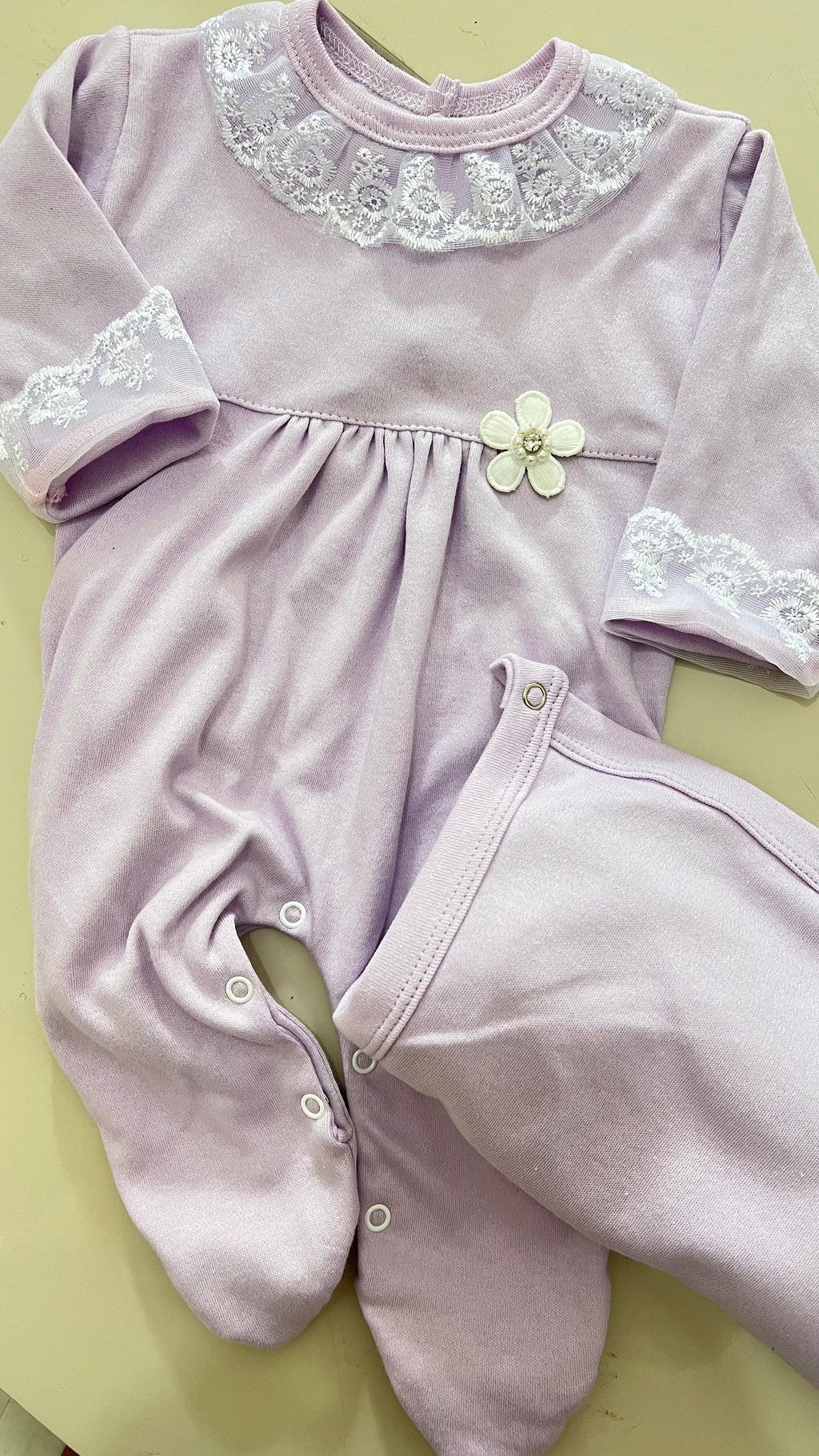 Macacão guipir em fio egípcio hipoalergênicos