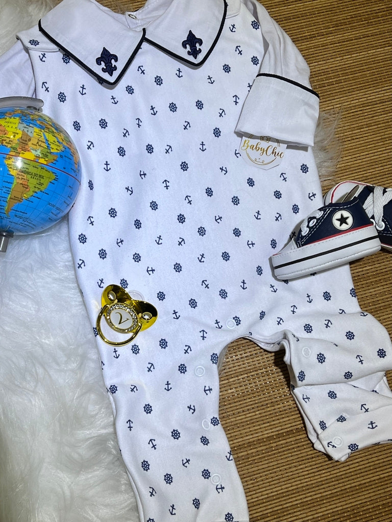 Salopete + Body em fio egípcio menino