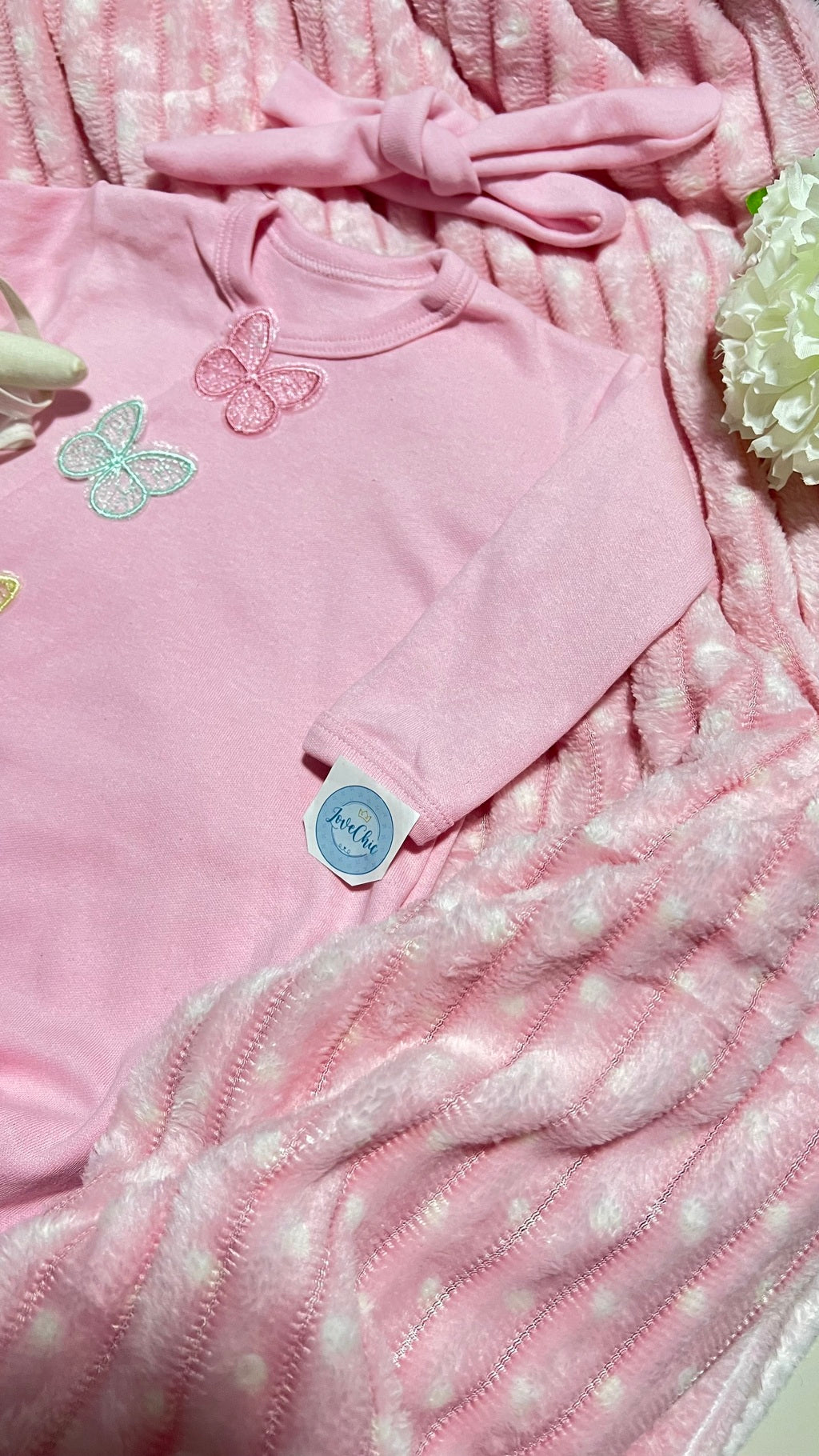 Saída maternidade borboleta