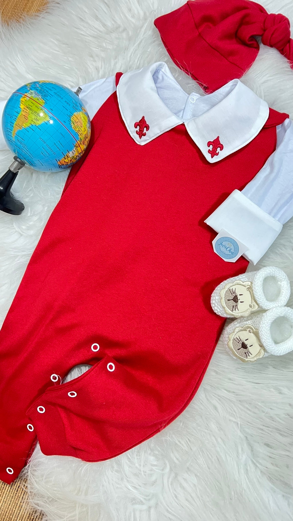 Salopete + Body em fio egípcio menino