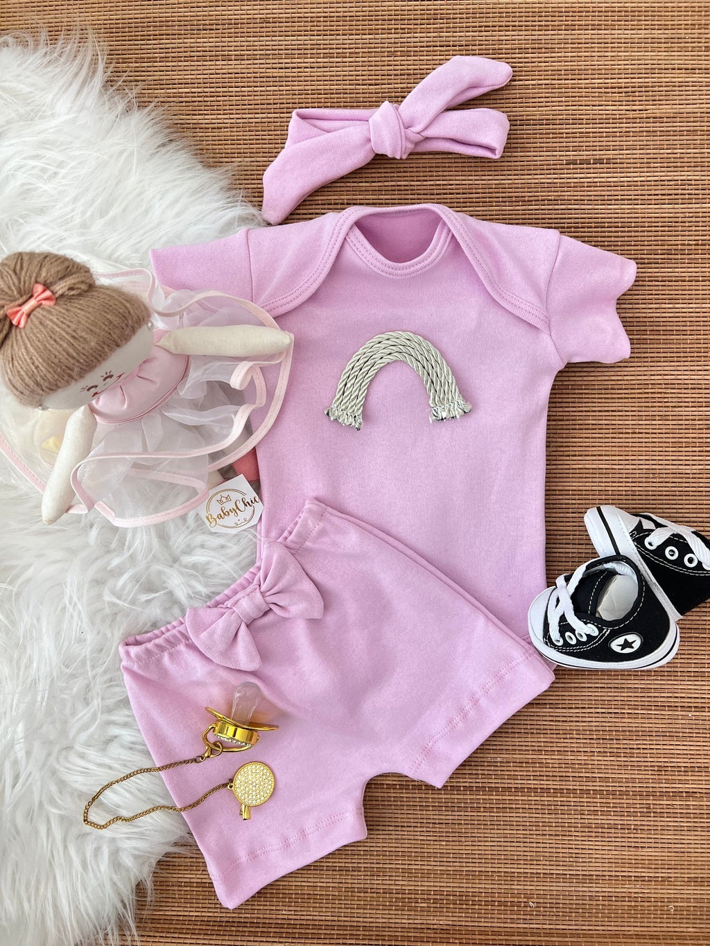 Kit basiquinho menina em fio egípcio