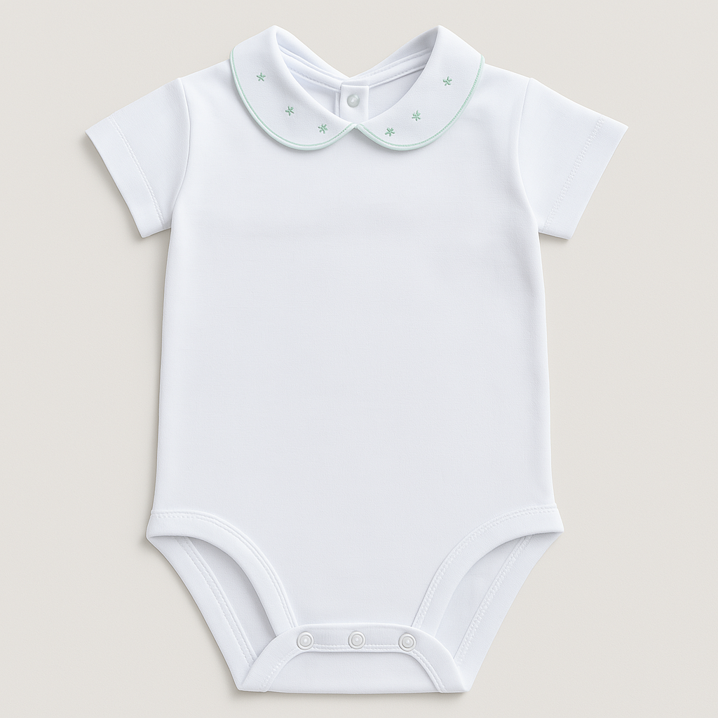 Conjunto Bebê 3 Peças Tricot Bordado Premium Elephant Green