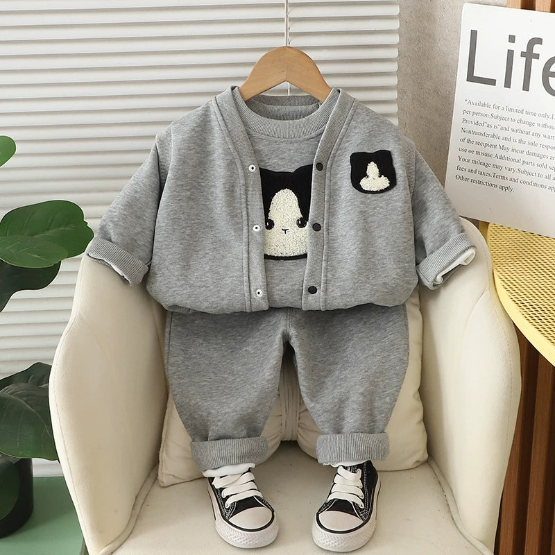 Conjunto Infantil Masculino Inverno 3 Peças Urso