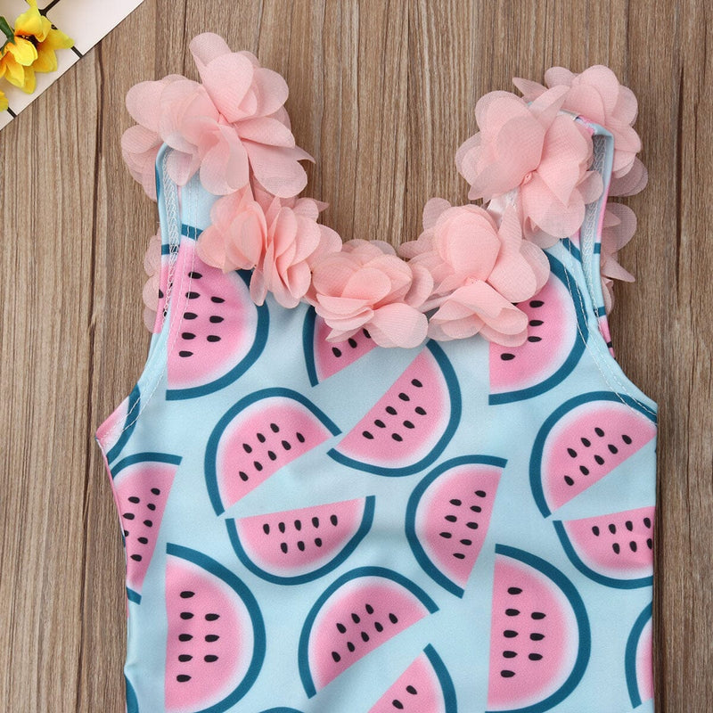 Maiô Infantil Melancia e Frufru