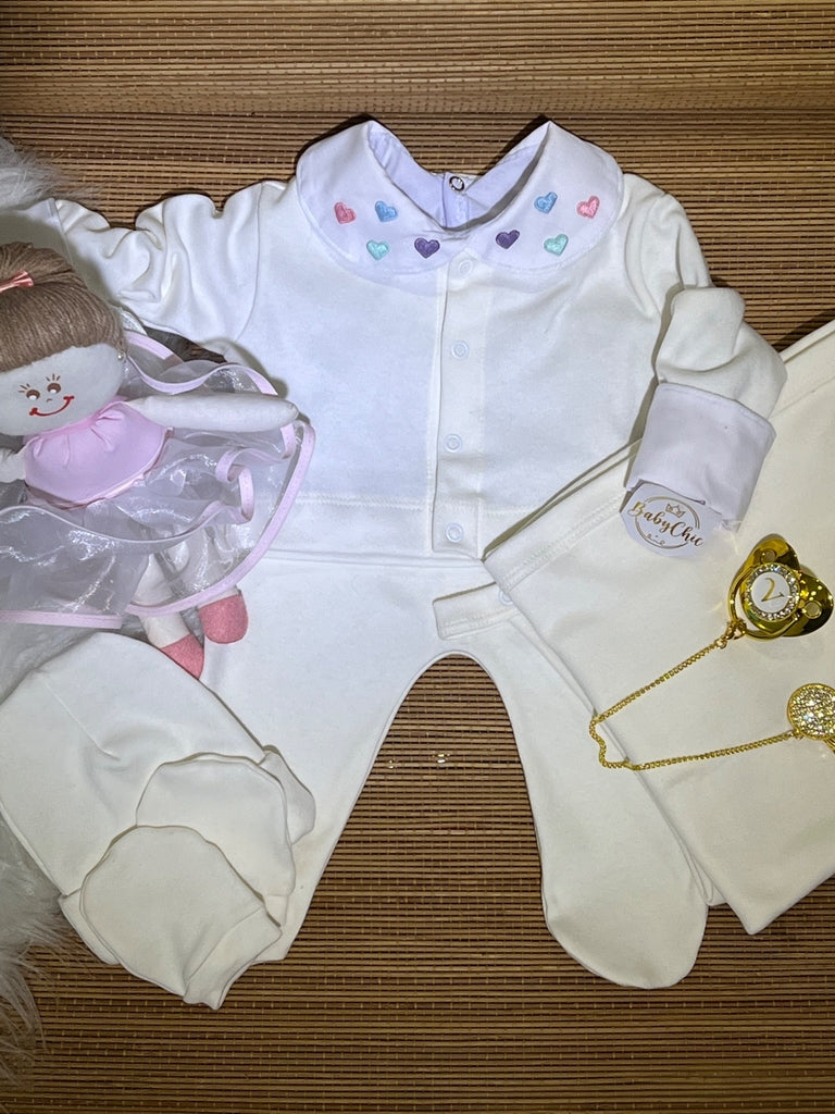 Kit saída maternidade Laís em fio egípcio