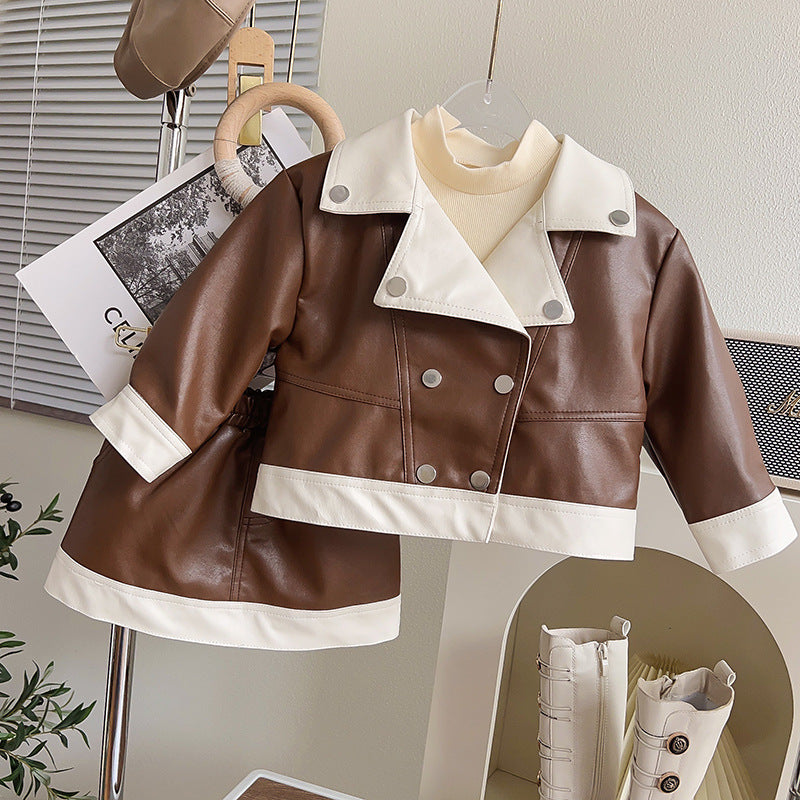 Conjunto Infantil Feminino Couro Botõezinhos