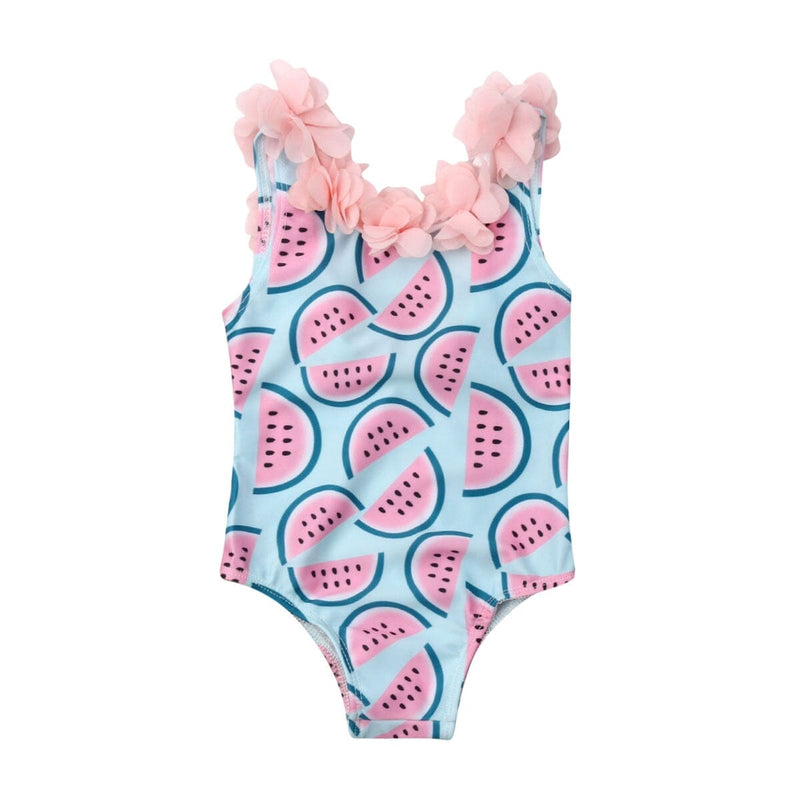 Maiô Infantil Melancia e Frufru