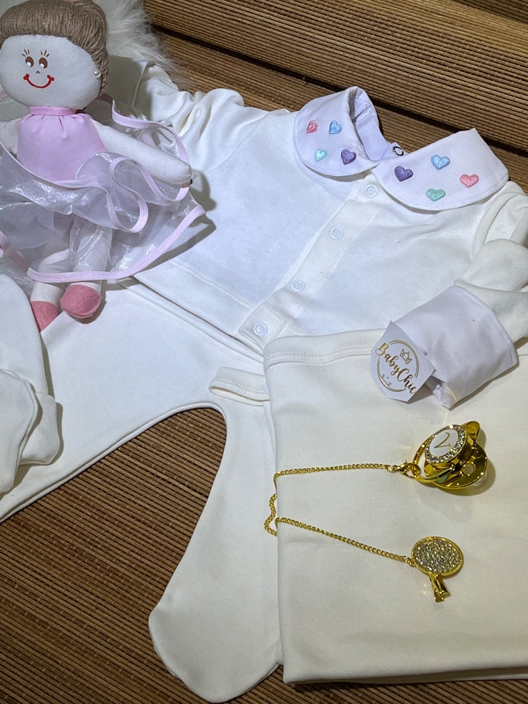 Kit saída maternidade Laís em fio egípcio