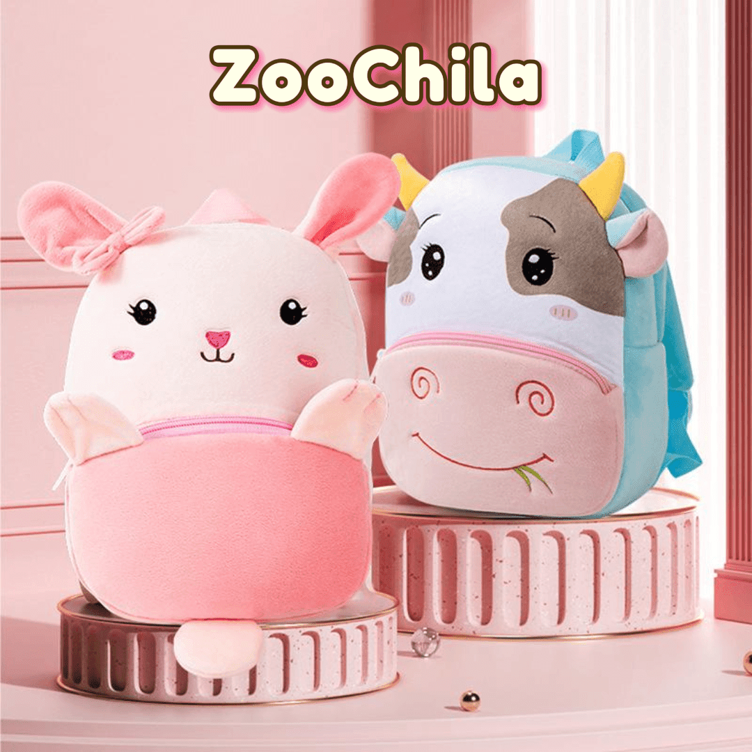 ZooChila – Mochila Infantil de Pelúcia com Design de Animais para Acompanhar as Aventuras dos Pequenos🐾