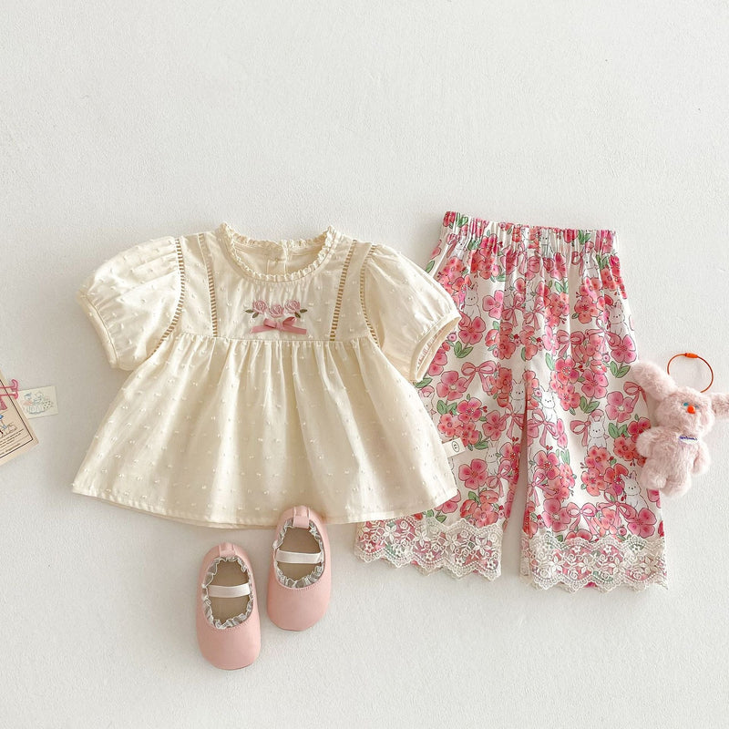 Conjunto Infantil Feminino Delicado Florzinhas