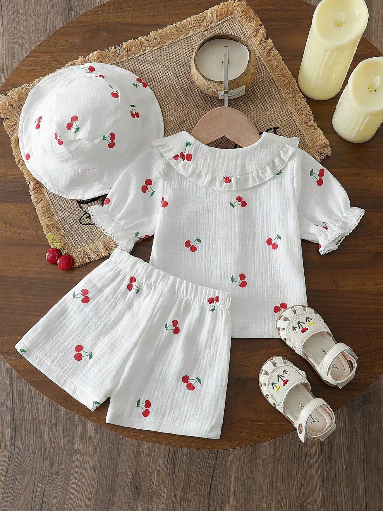 Conjunto Infantil Feminino Cerejinhas