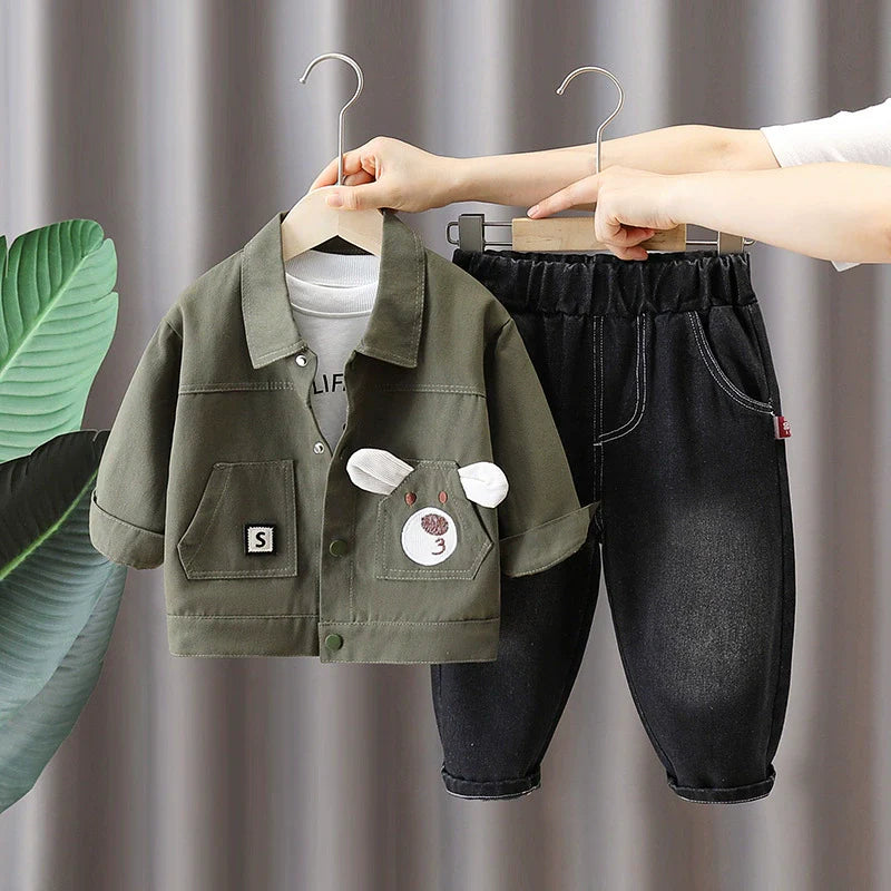 Conjunto Infantil Masculino Jeans Cachorrinho