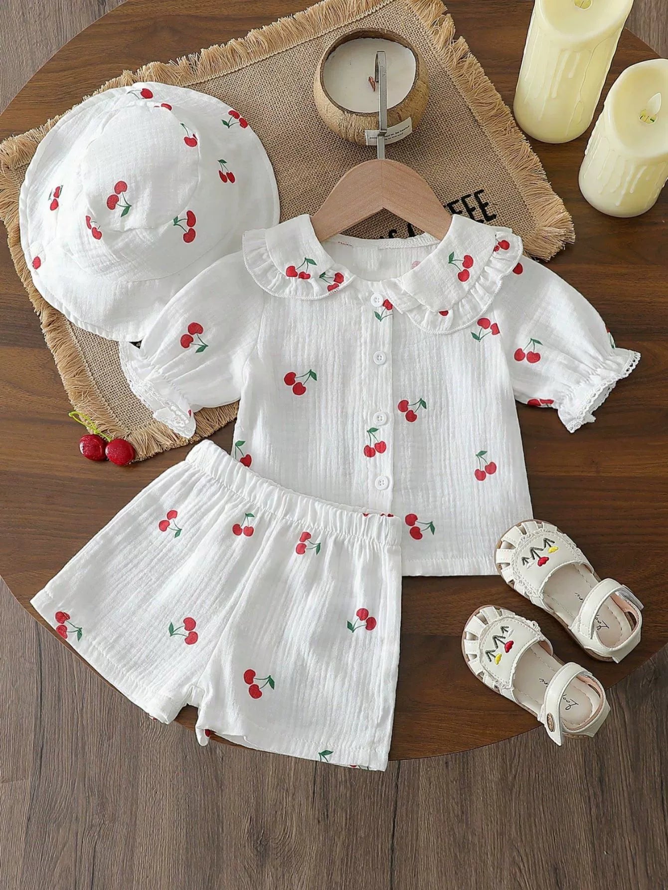 Conjunto Infantil Feminino Cerejinhas