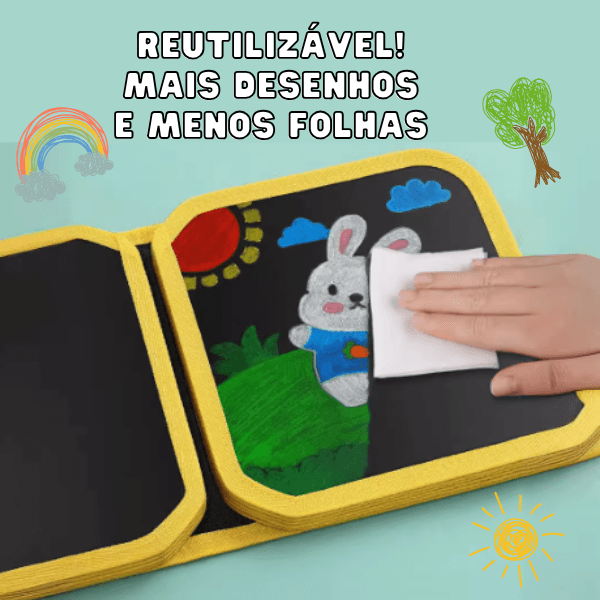 Caderno de Desenhos Mágico Apagável