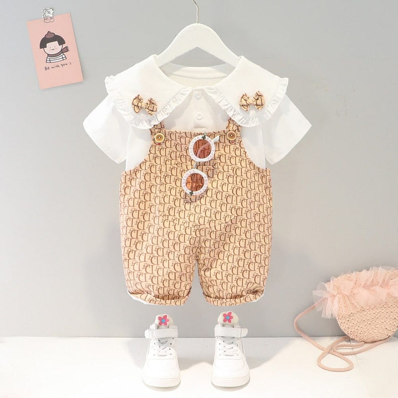 Conjunto Infantil Feminino Gola Lacinho
