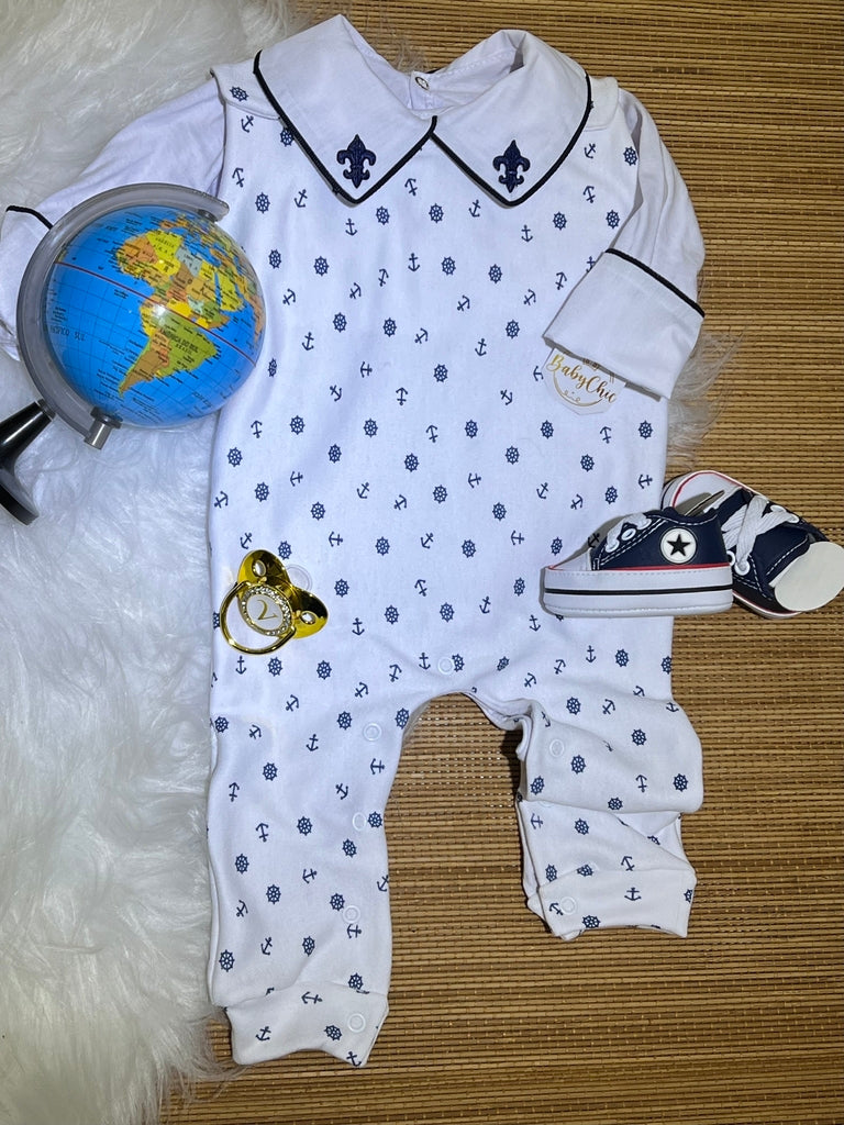 Salopete + Body em fio egípcio menino