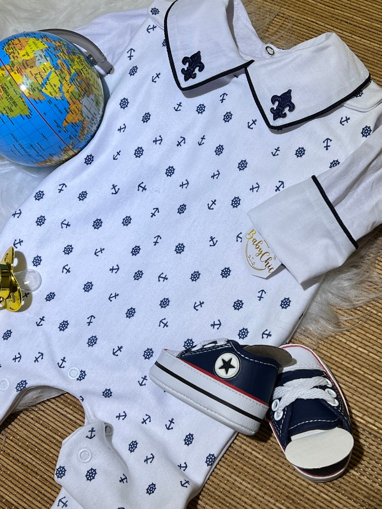 Salopete + Body em fio egípcio menino