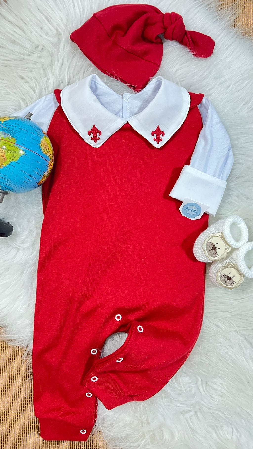 Salopete + Body em fio egípcio menino