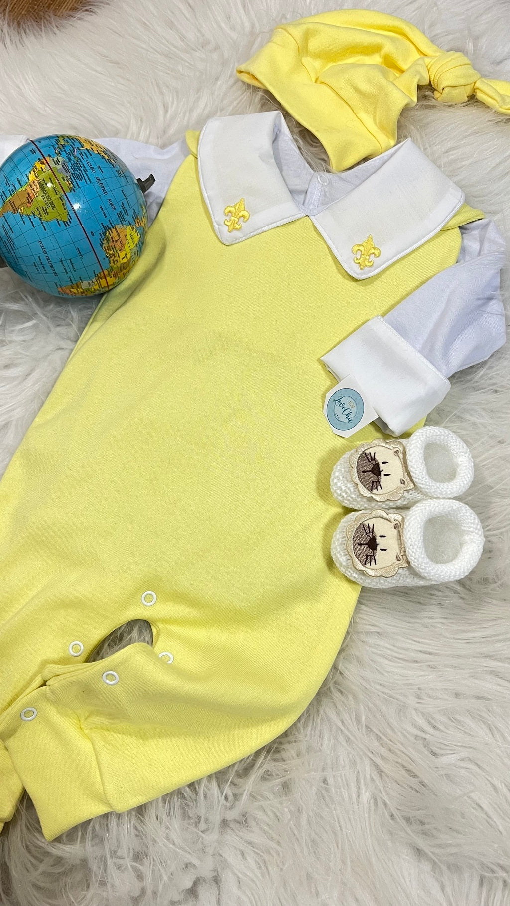 Salopete + Body em fio egípcio menino