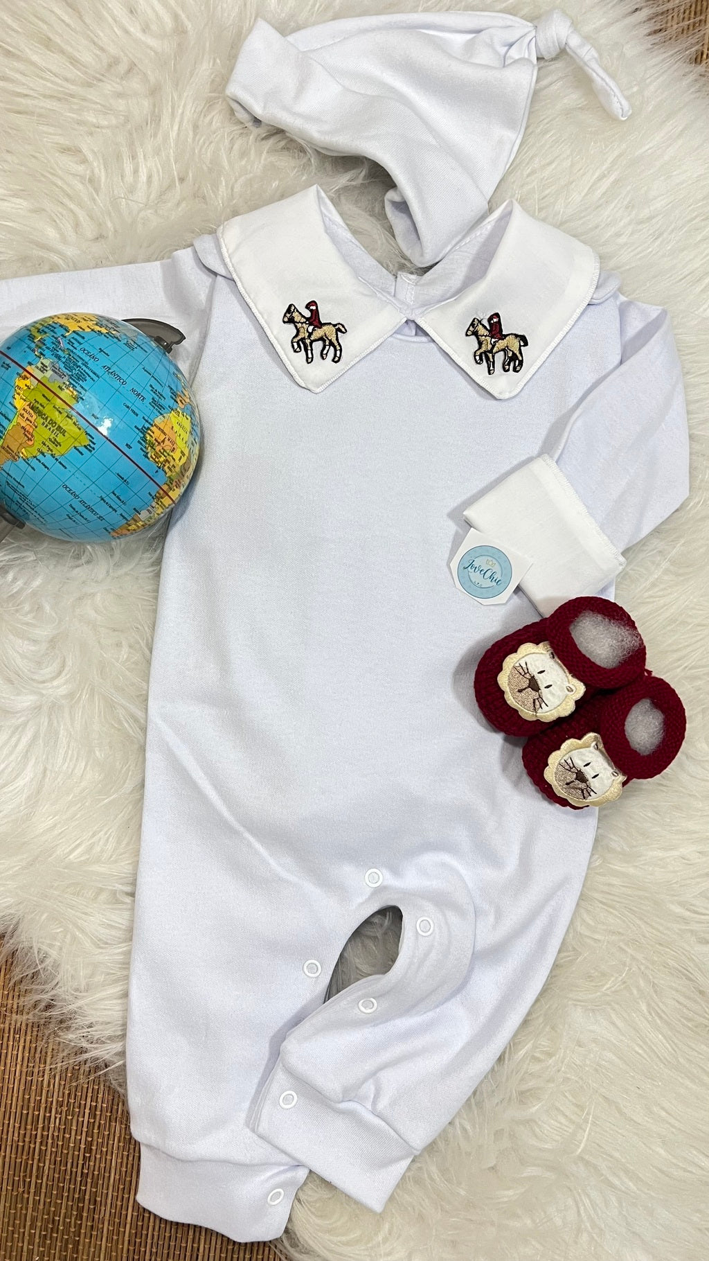 Salopete + Body em fio egípcio menino