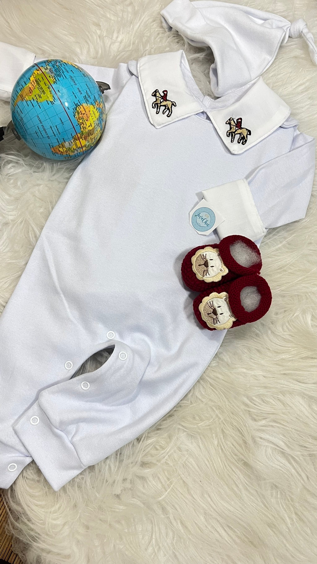 Salopete + Body em fio egípcio menino