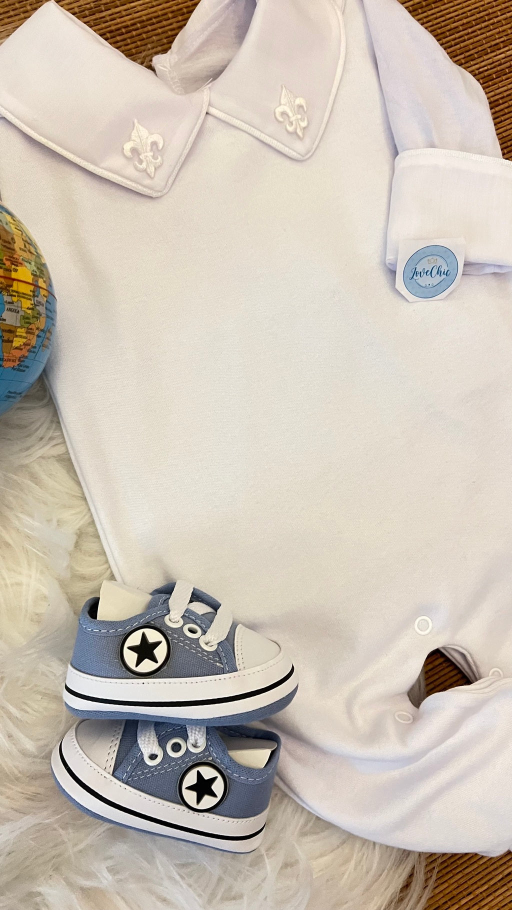 Salopete + Body em fio egípcio menino