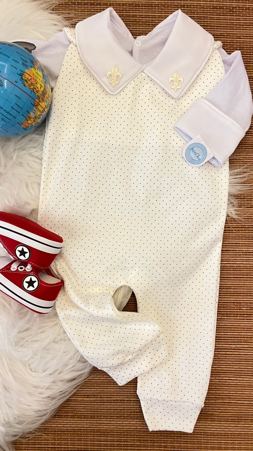 Salopete + Body em fio egípcio menino