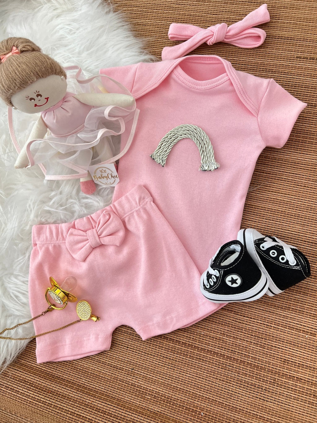 Kit basiquinho menina em fio egípcio