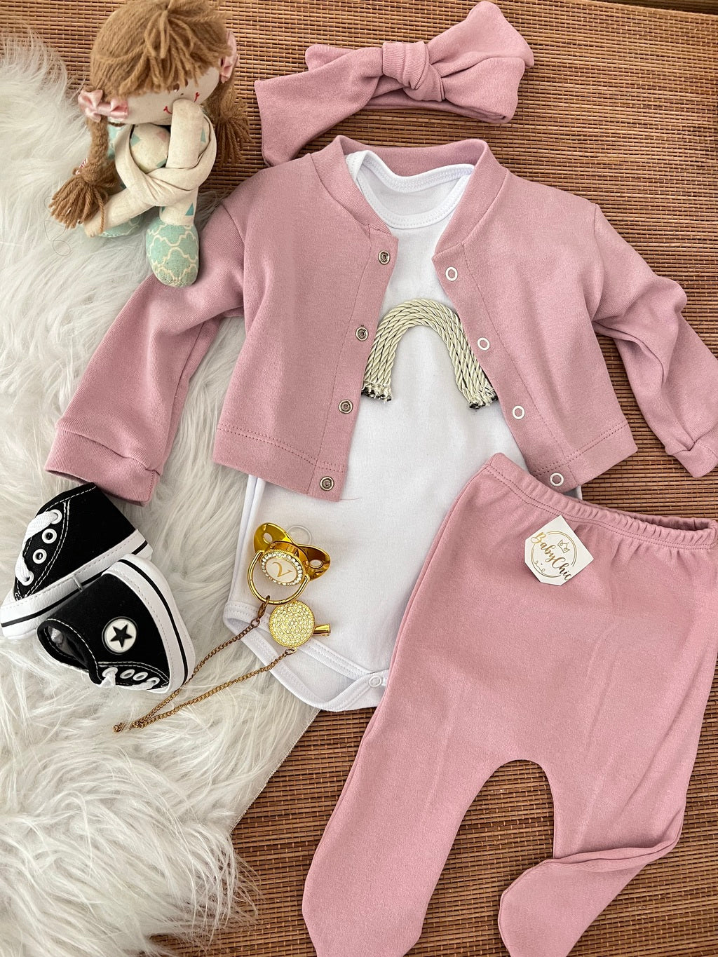 Kit estilosinho menina em fio egípcio