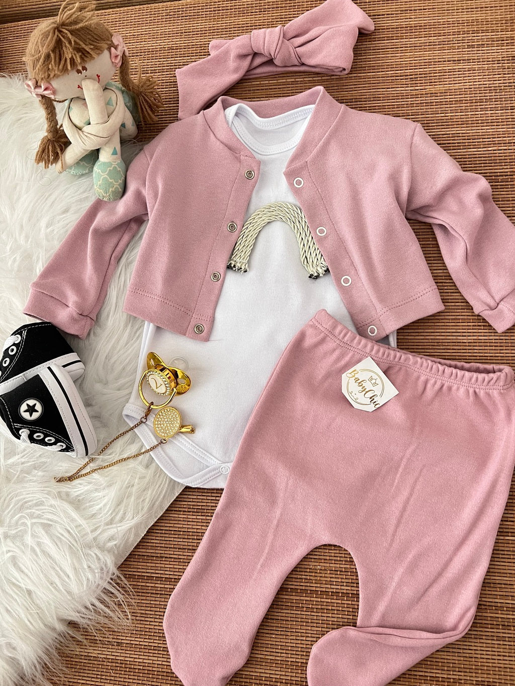 Kit estilosinho menina em fio egípcio