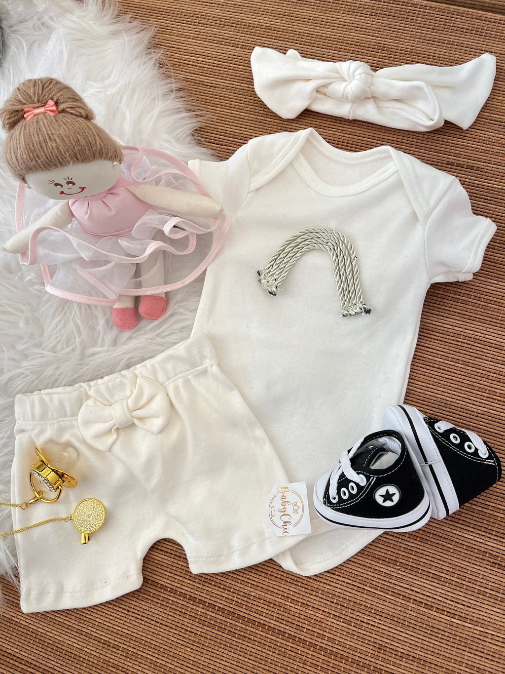 Kit basiquinho menina em fio egípcio