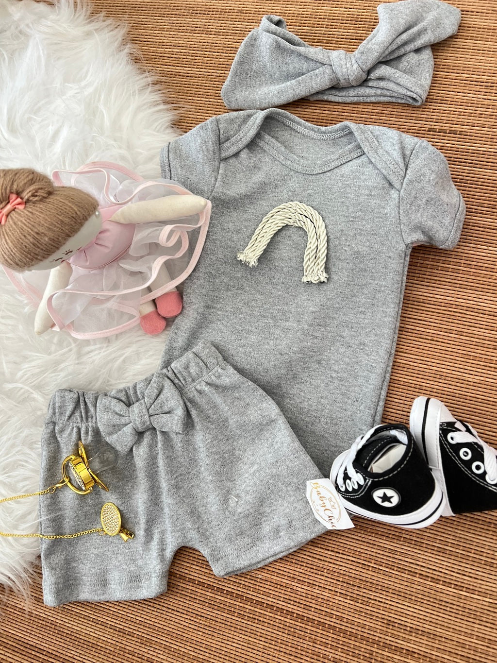 Kit basiquinho menina em fio egípcio