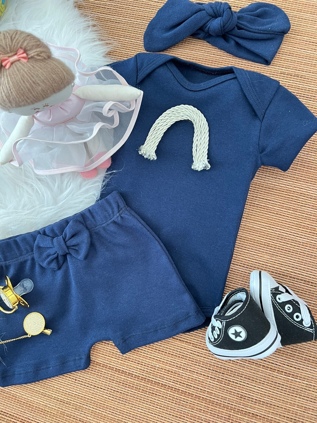 Kit basiquinho menina em fio egípcio