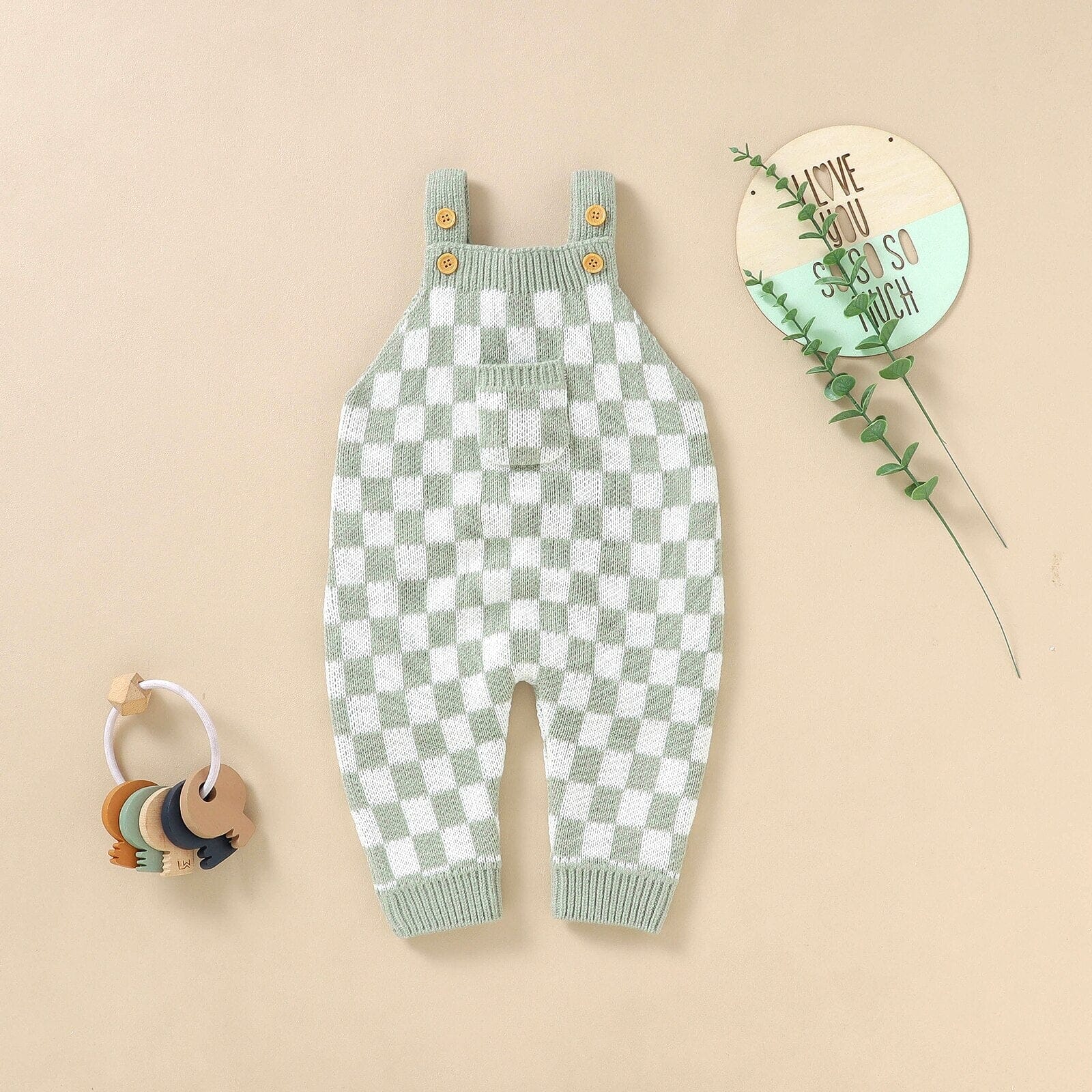 Jardineira Infantil Xadrez Bolsinho